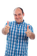 Happy man thumbs up