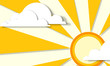 Vector: poster with sun and clouds poster with sun and clouds