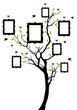 family tree with frames, vector