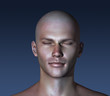 a man with his eyes closed
