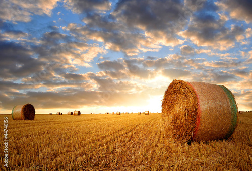 Photo: Straw bales in the sunset Straw bales in the sunset