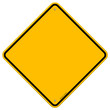 Isolated Blank Yellow Sign