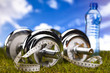 Dumbell and green grass
