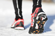 Running shoes in snow