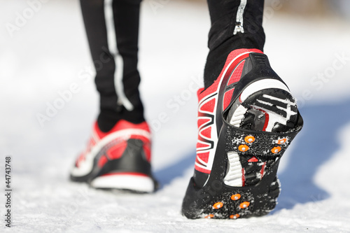 Photo: Running shoes in snow Running shoes in snow