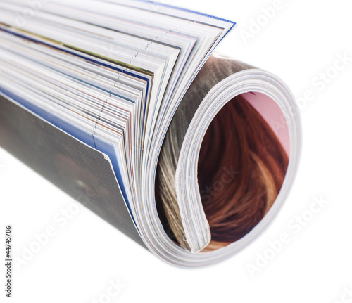 Photo: glossy magazine closeup glossy magazine closeup