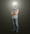 Lamp Head Businessman