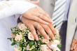 Foto: The hands of just married couple The hands of just married couple