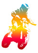 Pop art illustration of a biker