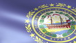 New Hampshire State Flag Waving