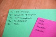 Essensplan und Einkaufszettel