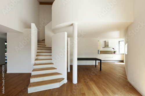 Photo: interior modern house, large open space interior modern house, large open space