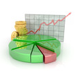 Illustration: Business statistics of financial success Business statistics of financial success