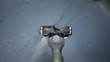 razor shaves POV close up