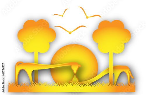 Illustration: giraffen hintergrund giraffen hintergrund