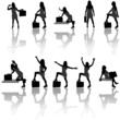 Business Woman Silhouettes