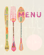 Menu card design template,free copy space