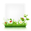 Blank Gift Tag With Grass Border