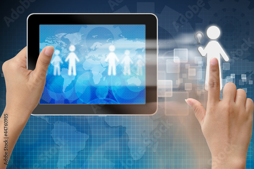 Photo: Choosing the talent person for hiring in tablet-pc Choosing the talent person for hiring in tablet-pc