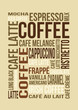 coffee tagcloud hellbraun/beige