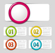 One two three four - vector progress icons