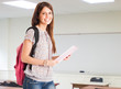 Portrait of a student in her classroom