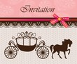 Invitation card with carriage & horse