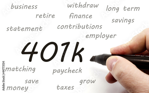 Photo: 401k being handwritten 401k being handwritten