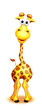 Whimsical Cute Cartoon Giraffe Boy