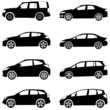 Vector: cars silhouette set cars silhouette set