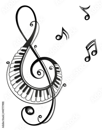 Vector: Noten, Notenschlüssel, Musiknoten, Musik Noten, Notenschlüssel, Musiknoten, Musik