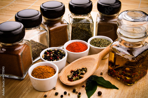 Photo: Spices in bowls Spices in bowls