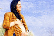 Portrait of beautiful pregnant woman