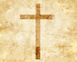 Cross on parchment
