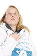 pretty woman in winter clothes