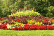 Parkanlage mit Blumen