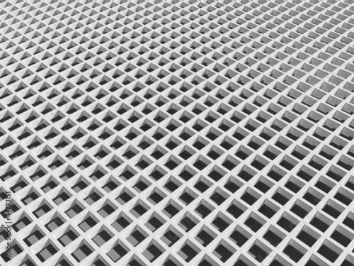 Illustration: White square cellular lattice White square cellular lattice