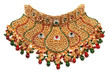 Indian jewelry isolated on a white background