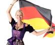 Frau mit Deutschlandflagge