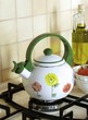 Teapot on the gas stove