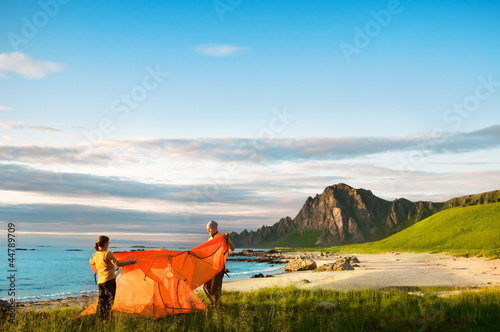 Photo: couple with tent couple with tent