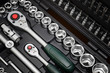 Toolbox, tools kit detail close up