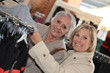 Mature women shopping.