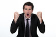 An angry businessman