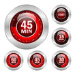 Vector timer icons set