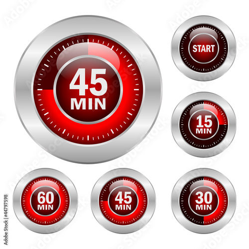 Vector: Vector timer icons set Vector timer icons set