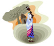 A young African mother with her baby