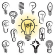 bulb icon set