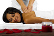 Photo: African American Female getting a massage African American Female getting a massage