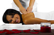 African American Female getting a massage